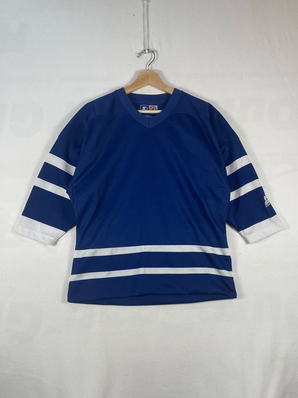 Vintage Starter BLANK Toronto Maple Leafs NHL Blue Jersey Made In Korea Sz S/M